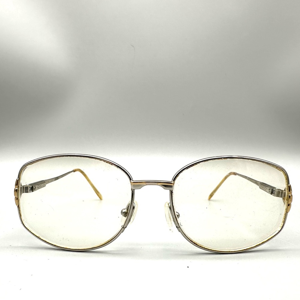 Gucci Vintage Eyeglasses 2279 Silver Gold Metal Frame Oversized 54-16-135 Italy - Picture 2 of 5
